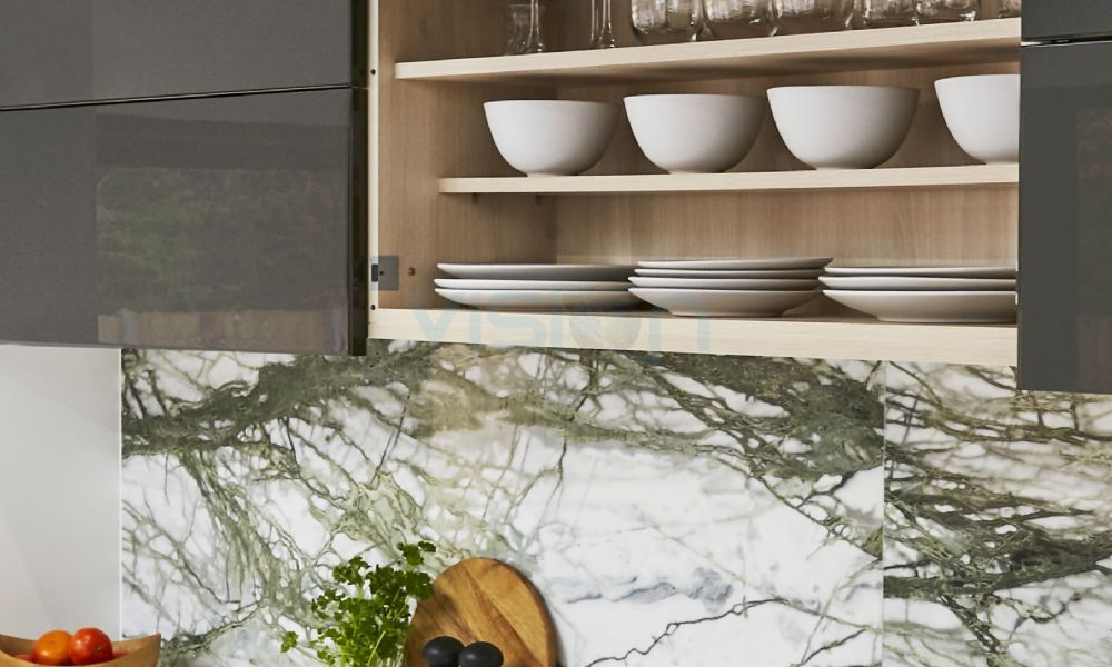 Calacatta Verde Marble Kitchen